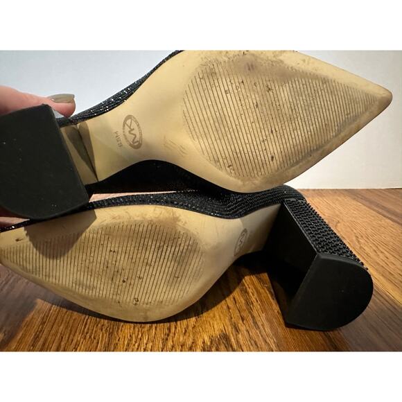 MICHAEL Michael Kors Women's Maxine Crystal Embellished Pump Black Size 6.5 - Picture 7 of 11